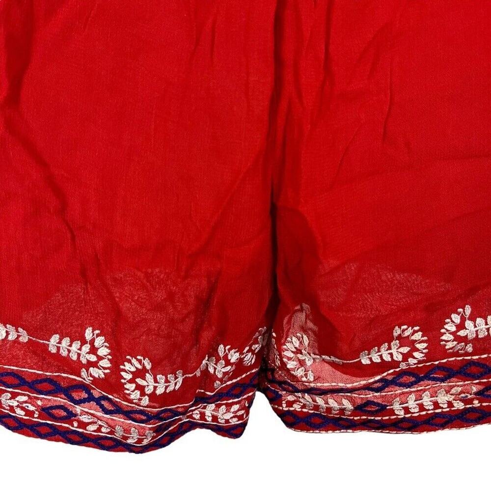 Top Shop Topshop Womens Red White Blue Embroidered Romper Shorts Halter NWT sz 2 - Picture 10 of 15